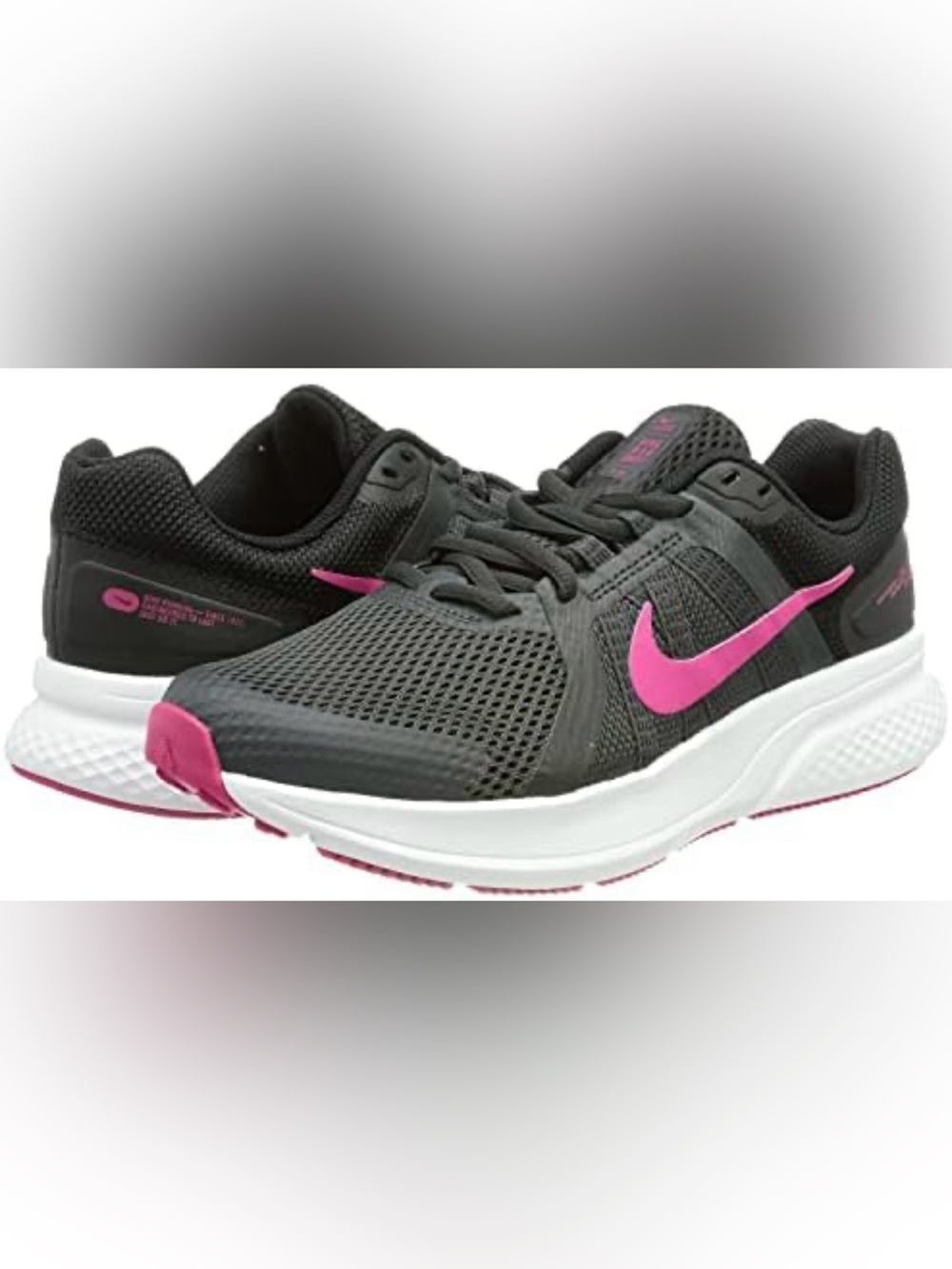 Nike Women's Dark Gray and Pink Motion Running Shoes Size 11 - Picture 1 of 12